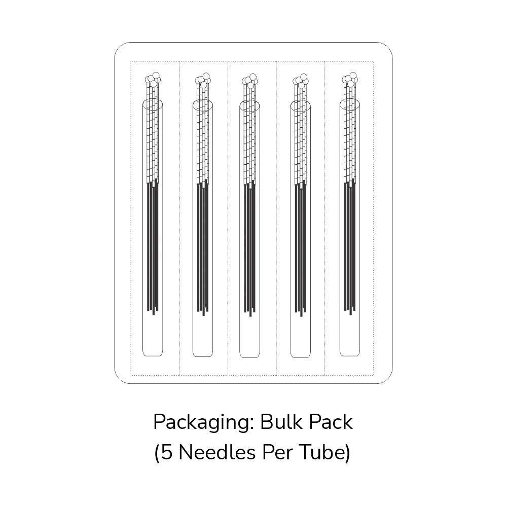 S3420 SilverStar 0.22 x 50mm (2.0") Acupuncture Needles (5 Needles/Tube, 500 PCS/Box) 华宝牌 (5针/管,500支)